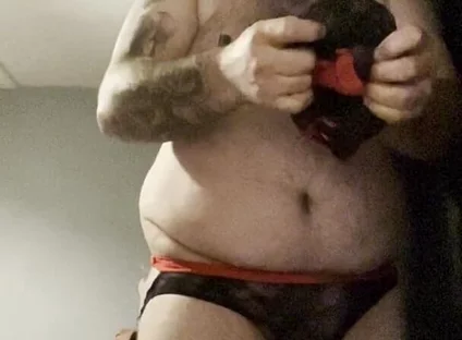 Anal Crossdressers Cuffed Cock and Ball with Pierced Nipples