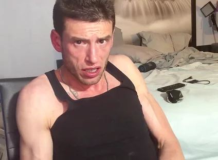 Solo Jerk with Black Beater on, Heavy Bust