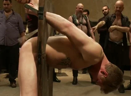 Bound And Suspended Upside Down While Roughly Fucked With Tantric Fitness, Will Swagger And Allen Silver