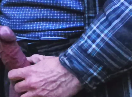 Big Uncut Cock Wanking and Cumming for the Neighbours Again - Rockardglans