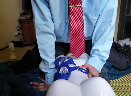 Middle-aged Man Has Sex with His Toys
