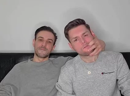 Hung Uncut Brotosh Lads Side by Side Masturbation