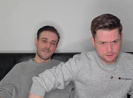 Hung Uncut Brotosh Lads Side by Side Masturbation