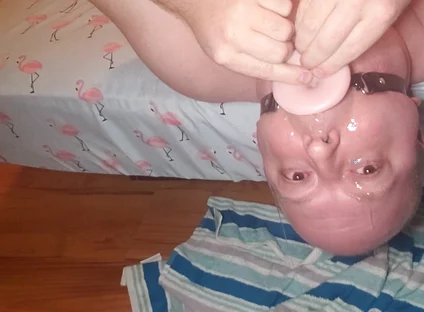 Deepthroat 7 Inch King Cock Dildo Whit Mouth Gag Ring