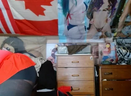 Fat sissy Dancing in red and black outfit