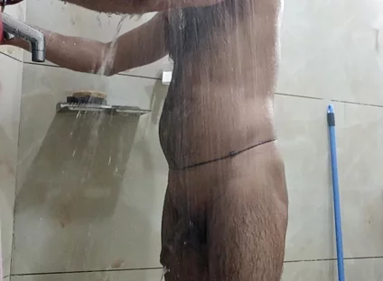 Indian Desi Man Enjoy Shower and Sex
