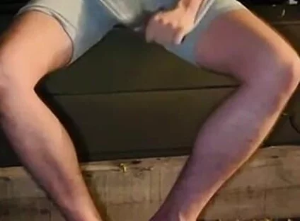 Amateur Twink in Adilette Sandals Wets Himself in the Garden and Takes His Cock Out