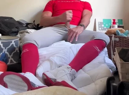 Alpha Baseball Playerjockdad87 Is at It Again Shooting His Jock Cum in Baseball Gear