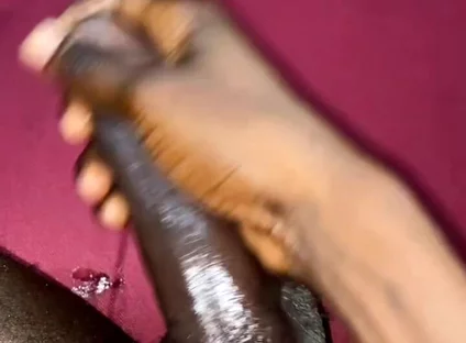Thug Stroking His Big Black Cock