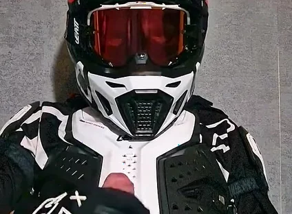 Horny Motocross Player Cumming on Boyfriend Helmet