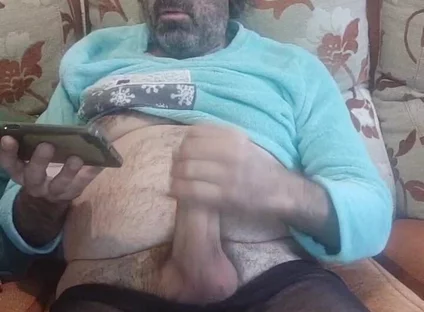 Jerking off My Hard and Wide Cock Till I Cum a Lot, Face View
