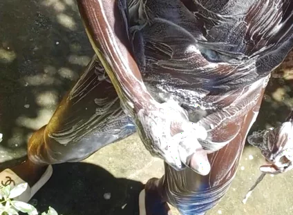 Mature Hard Black Dick Gets Real Shower