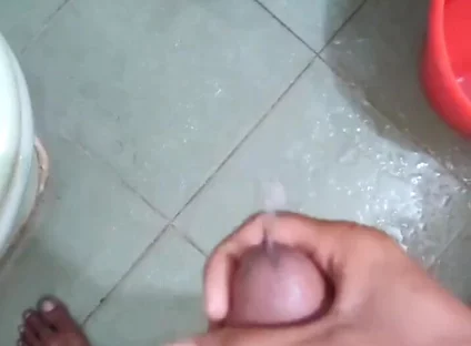 Bengali Boy's Solo Masturbation in the Bathroom