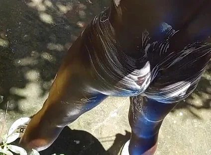 Heavy Wet and Slippery Huge Black Cock Wants to Cum on the Floor