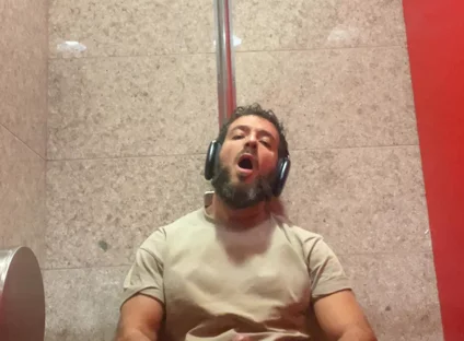 Jerking off in the Airport