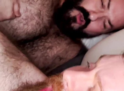 Hairy Stepdaddy Fucks My Fat Ass Raw and the Cameraman Joins in