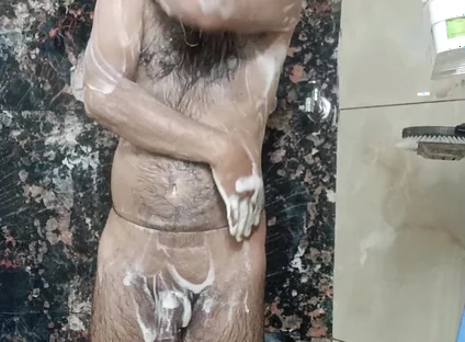 Indian Desi Man Sex and Show Shower Shoe and Masturbation