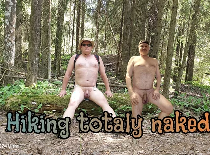 Naked Hike in Finnish Forrest