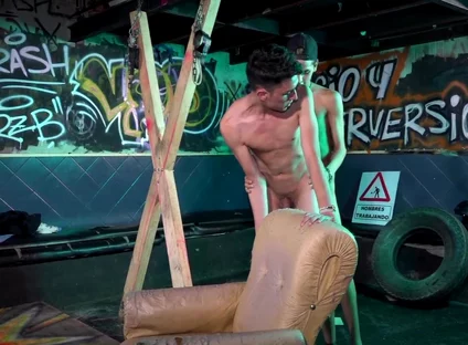 Young bareback boy anally punished