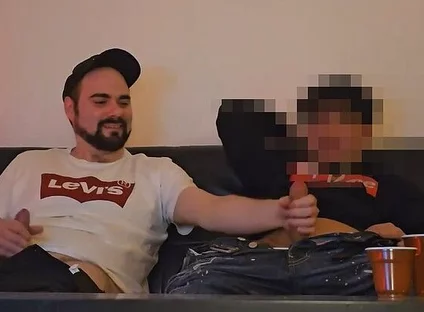 Straight Turkish Buddy First Time Seduced to a Mutual Jerkoff and Blowjob by a Guy