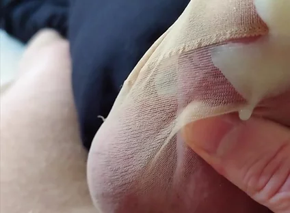 The Stocking, My Penis and Its Cum