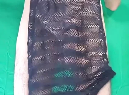 Black Fishnet Dress to Nude
