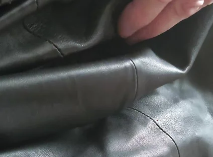 Edging in a Leather Skirt