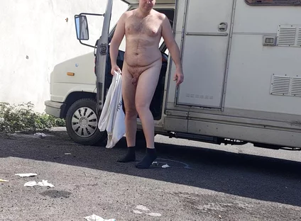 All Naked in Street