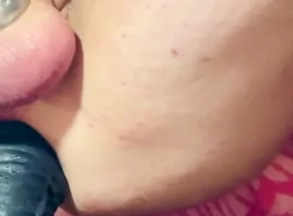 Pinky Stockings Dildo Ride
