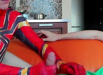 Superhero Jerking off My Huge Cock!