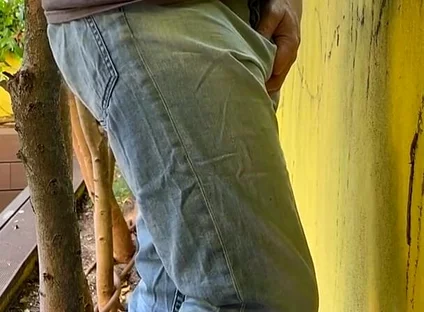 Guy Is Desperate to Pee and Tries to Hide From His Friend but Wets His Pants
