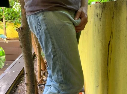 Guy Is Desperate to Pee and Tries to Hide From His Friend but Wets His Pants