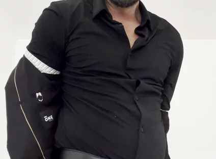 Handsome Gets Tattooed in Suit