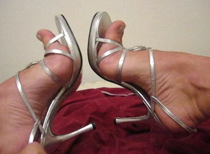 Jacking off in Brittany's Pretty Heels and Cumming