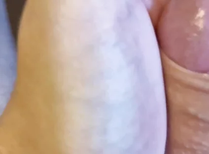 Jerking My Uncut Cock, Playing with My Foreskin and Precum