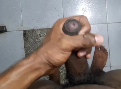 Horny Boy in the Bathroom Showering