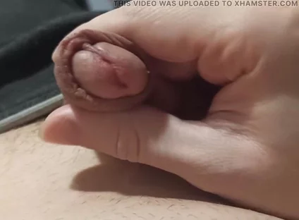 Guy Playing with His Head, Back and Forth, Foreskin