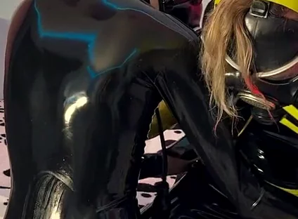 Two Latex Puppies: Shiny Suits, Intimate Touch & Passionate Switch Play