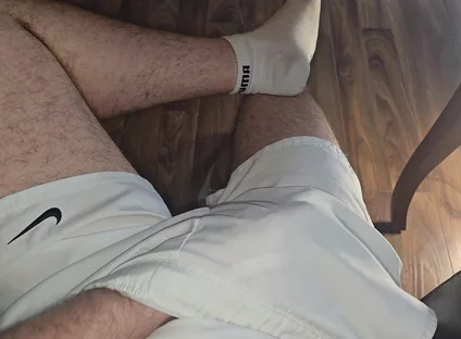 White Outfit Jerk off! Hot Stepdaddy Hardens Thick Cock & Makes It Cum