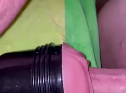Fuck Stamina Fleshlight Pully and Can't Pullout in Time