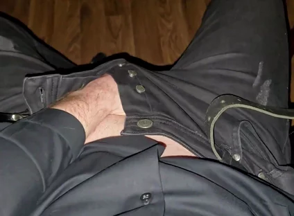 After Work Jerk off - Handsome Stud Unzips Thick Cock & Jerks Hard