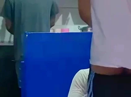 Femboy Gets Fucked Behind Her Boyfriend's Back in the Kitchen