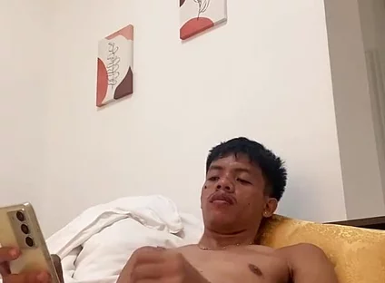 Filipino Twink Gets Hard, Jerking off to Explosive Cumshot