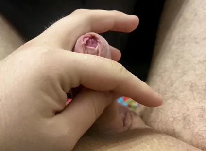 A Fat Guy Jerks off His Cock