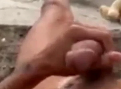 A Cumshot to Relieve Stress in the Backyard