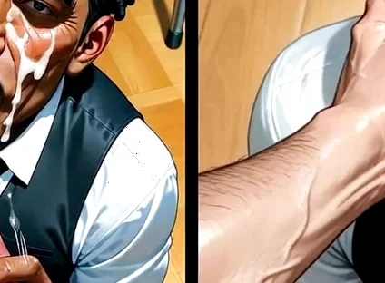 Black Waiter Sucks the Dicks of Customers and Kitchen Colleagues in Front of Everyone. Slide Pics Compilation Hentai