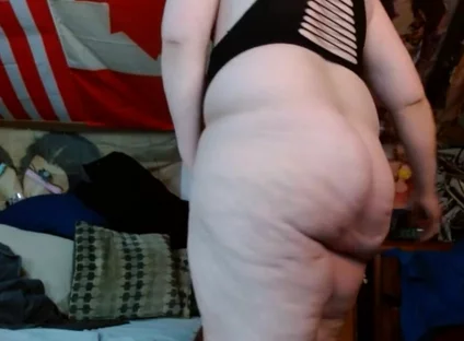 Fatty Cum Dump Sissy Dances and Strips with a Dildo in His Ass Hole