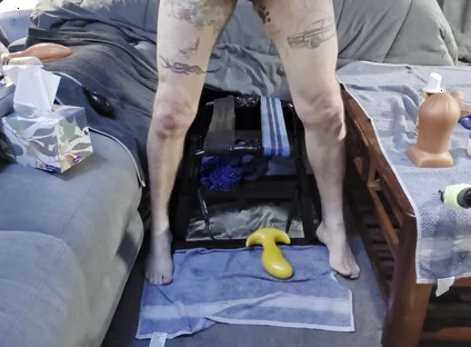 Butt slut ryan743 bounces on big dildo