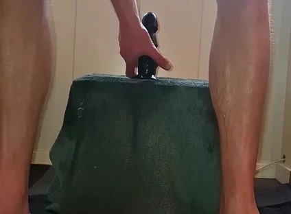 Solo Gay Extreme Anal Insertions - Triple Dildo - Remote - Dumbell