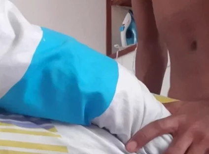 I Get Creative and Masturbate My Cock with Pillows and with My Hands Until I Have a Sweet and Juicy Cumshot